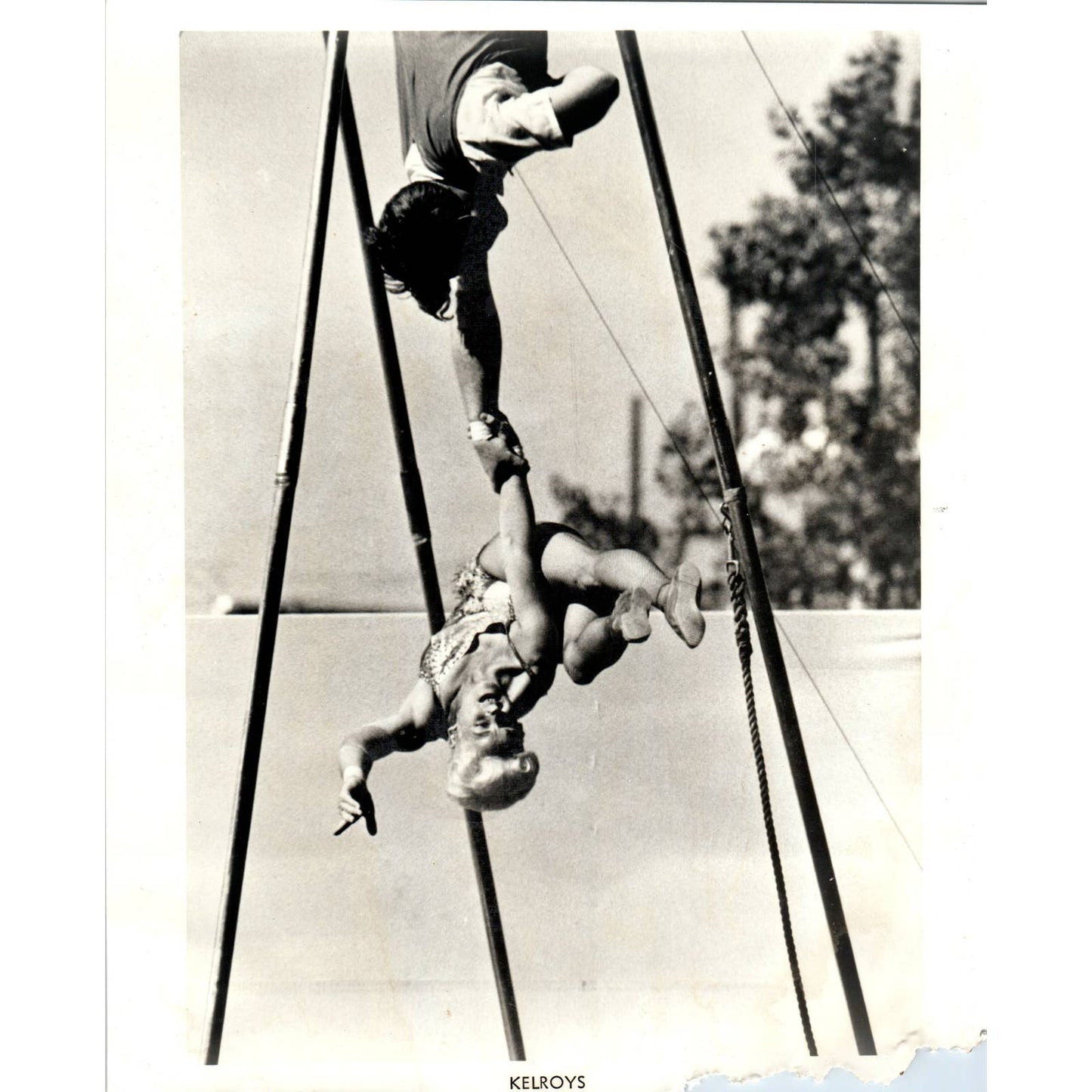 Vintage 8x10 Promo Photograph Kelroys Circus Acrobat AD4