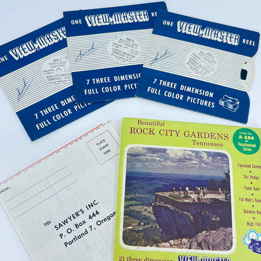 1956 A884 Beautiful Rock City Gardens Lookout Mountain TN view-master Pack SD2