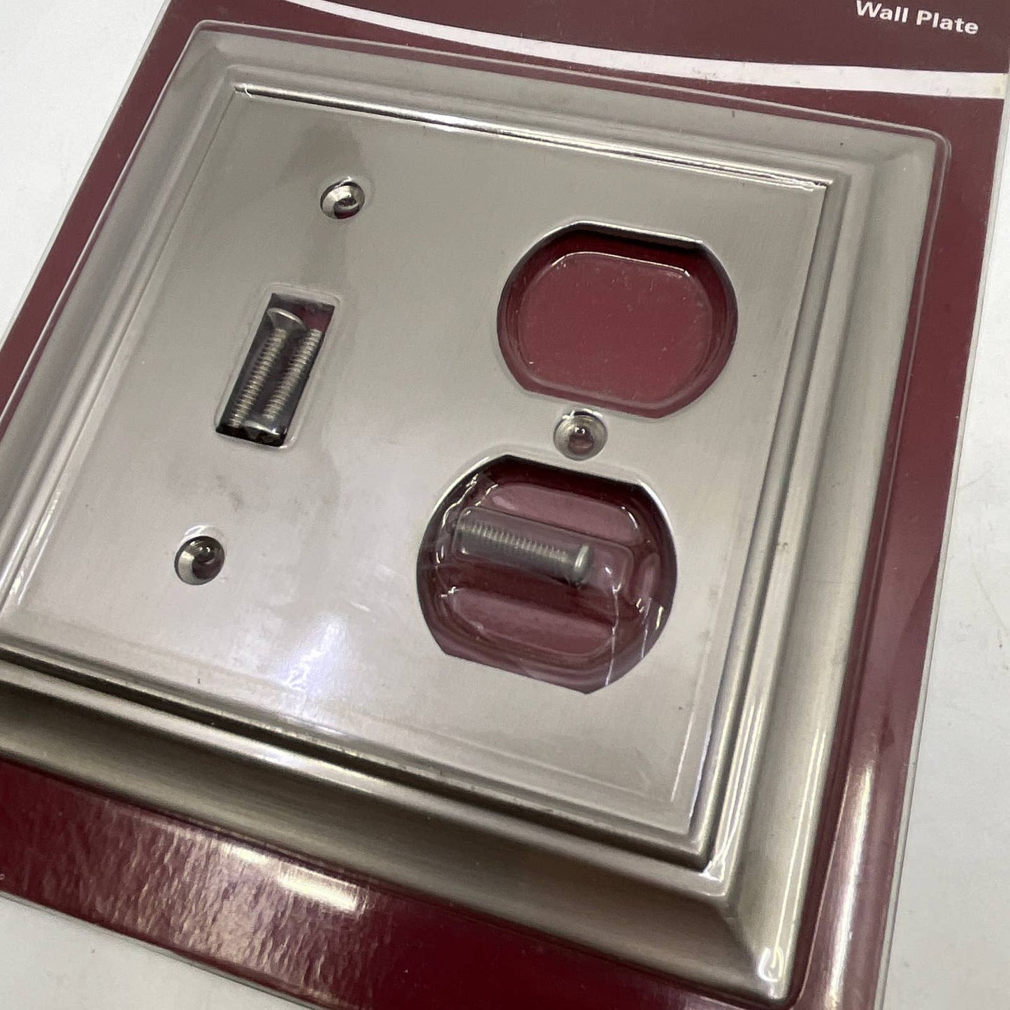 Brushed Satin Nickel Switch and Outlet Cover Wall Plate TI4