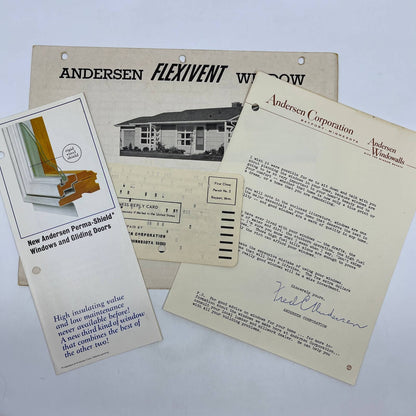 1954 Andersen Window Corporation Flex vent Window Advertising Promo Material AC8