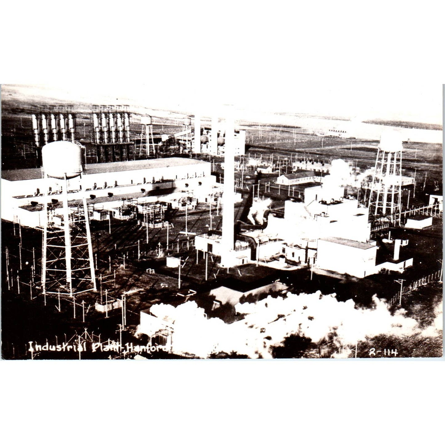 Antique Postcard RPPC Industrial Plant Hanford Washington TD9