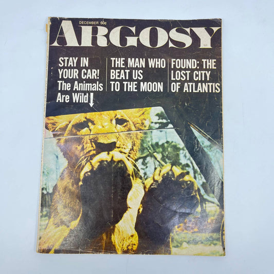 Argosy Magazine December 1969 Atlantis AJ Foyt Jules Verne Lion Country TE3