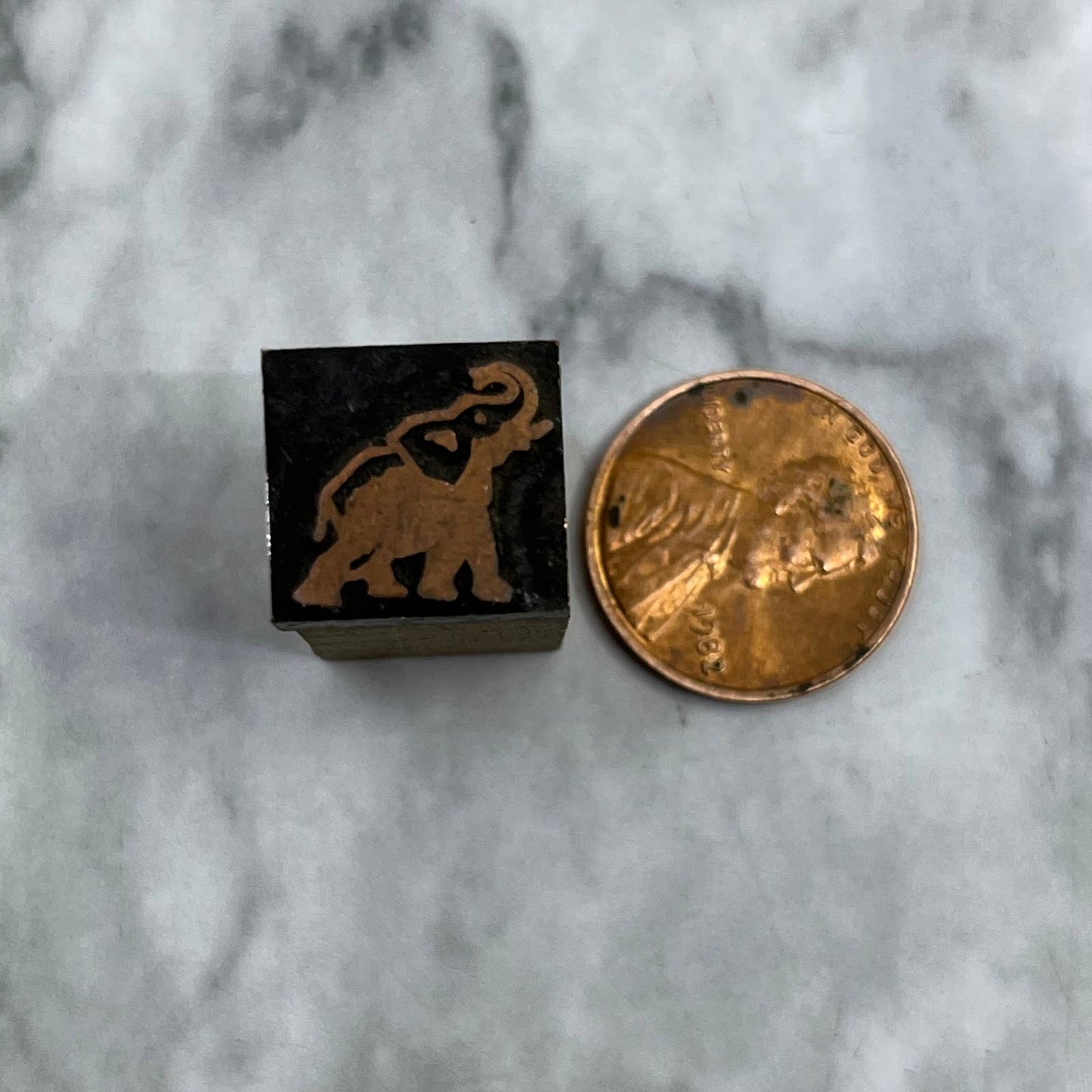 Vintage Printing Letterpress Printers Block Plate Elephant SE826