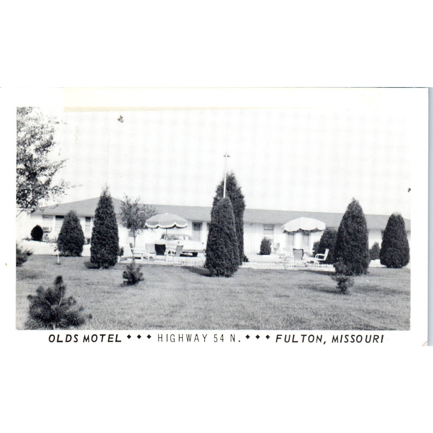 Olds Motel Al & Jean Olds Fulton Missouri 1960 Original Postcard TJ7-RP2