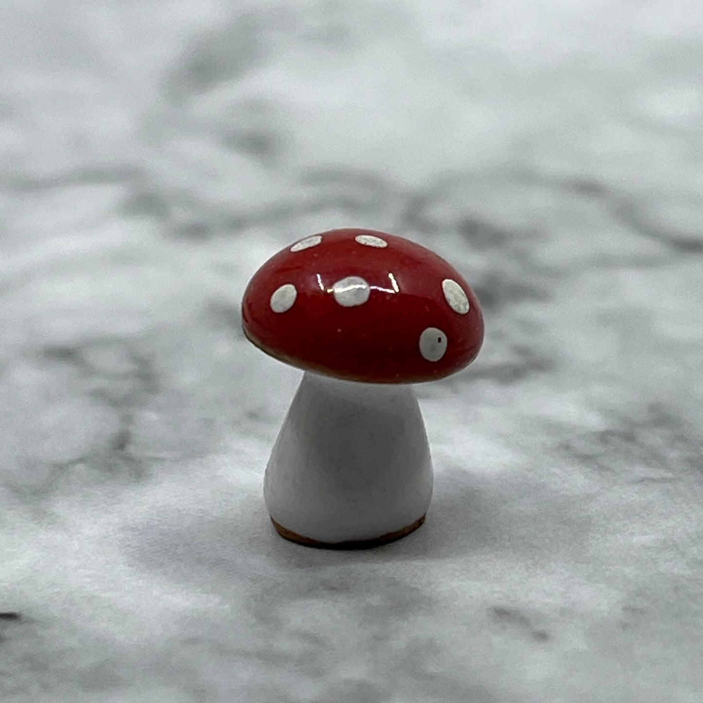 Vintage TINY Hand Painted Ceramic Mushroom Toadstool SA2