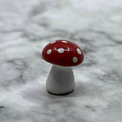 Vintage TINY Hand Painted Ceramic Mushroom Toadstool SA2