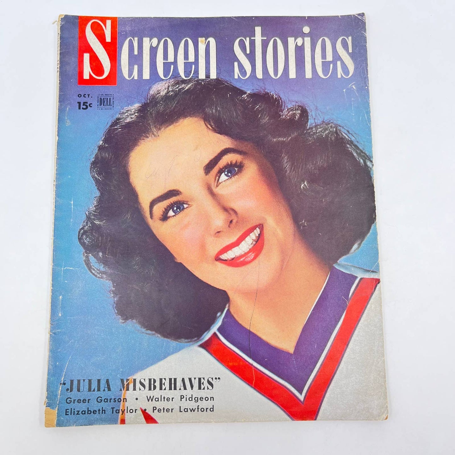 Screen Stories Magazine Oct 1948 Greer Garson Liz Taylor Walter Pidgeon TC6