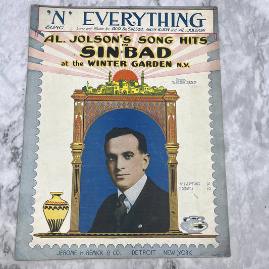 1918 N' Everything Al Jolson's Song Hits in Sinbad at Winter Garden Shubert TJ4