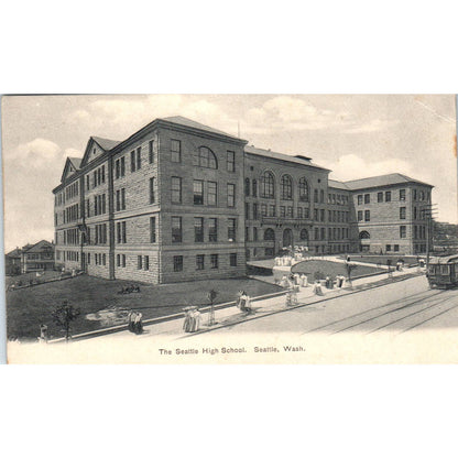 Antique Postcard The Seattle High School Seattle Washington TD9