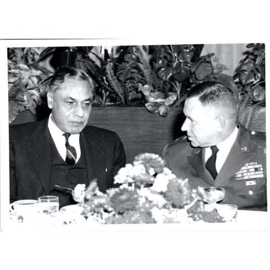 India Ambassador B.K. Nehru At Ft. Leavenworth 1963 Original Photo 5x7 B8