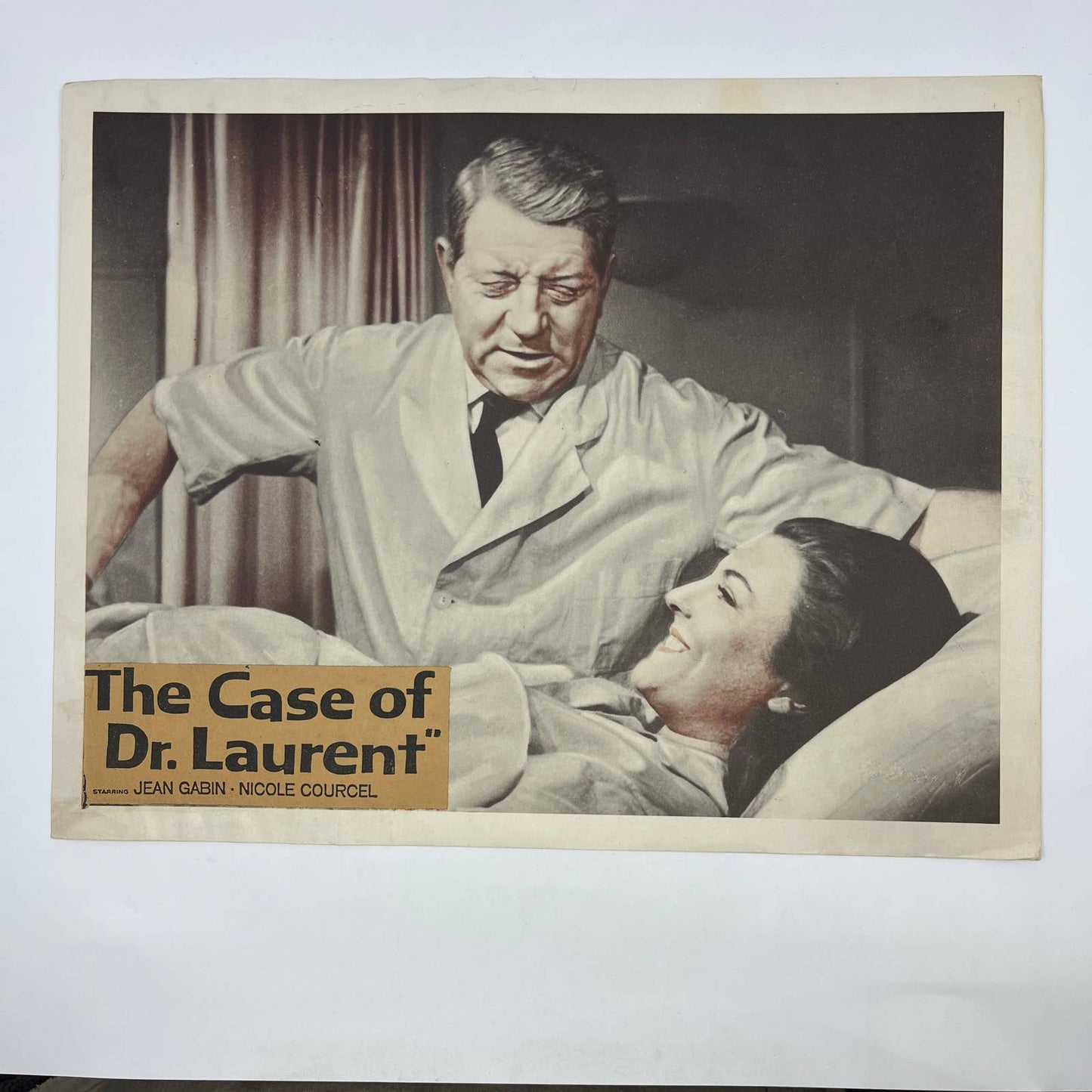 1958 Jean Gabin "The Case Of Doctor Laurent" Lobby Card FL4