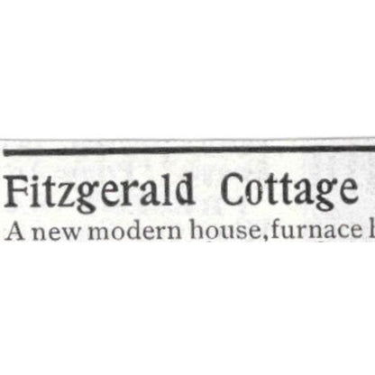 Fitzgerald Cottage Bethlehem NH - 1903 Original Ad AK5-S30