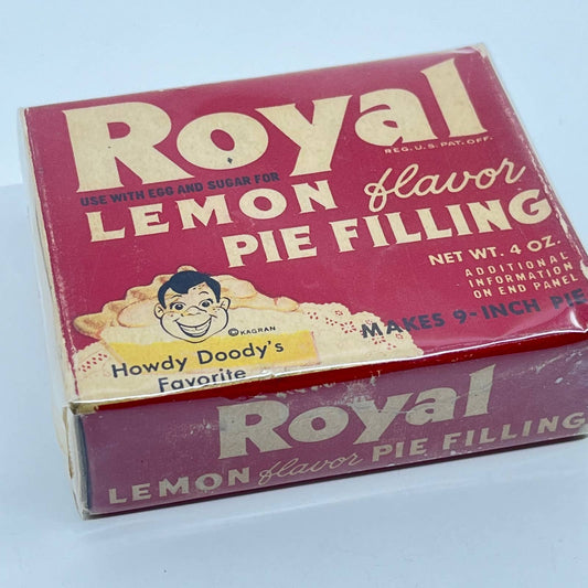 1950s Howdy Doody Unopened Lemon Pudding Pie Filling w/ Flub-a-Dub Card TE5