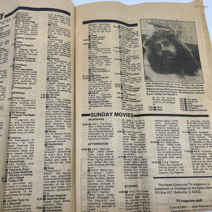1981 Dec 13 Bellville IL News-Democrat TV Listings Magazine Burt Reynolds L4-1