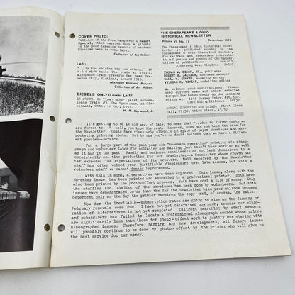 1974 Dec Chesapeake and Ohio Historical Newsletter C&O RR Thomas Dixon WV M1-2
