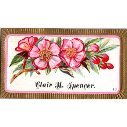 1880s Victorian Calling Card - Clair M. Spencer SF2