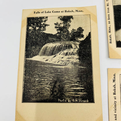 RARE Early 1900s Photo Postcard Lot of HOKAH MINNESOTA Root River Mt Tom EA2-HO