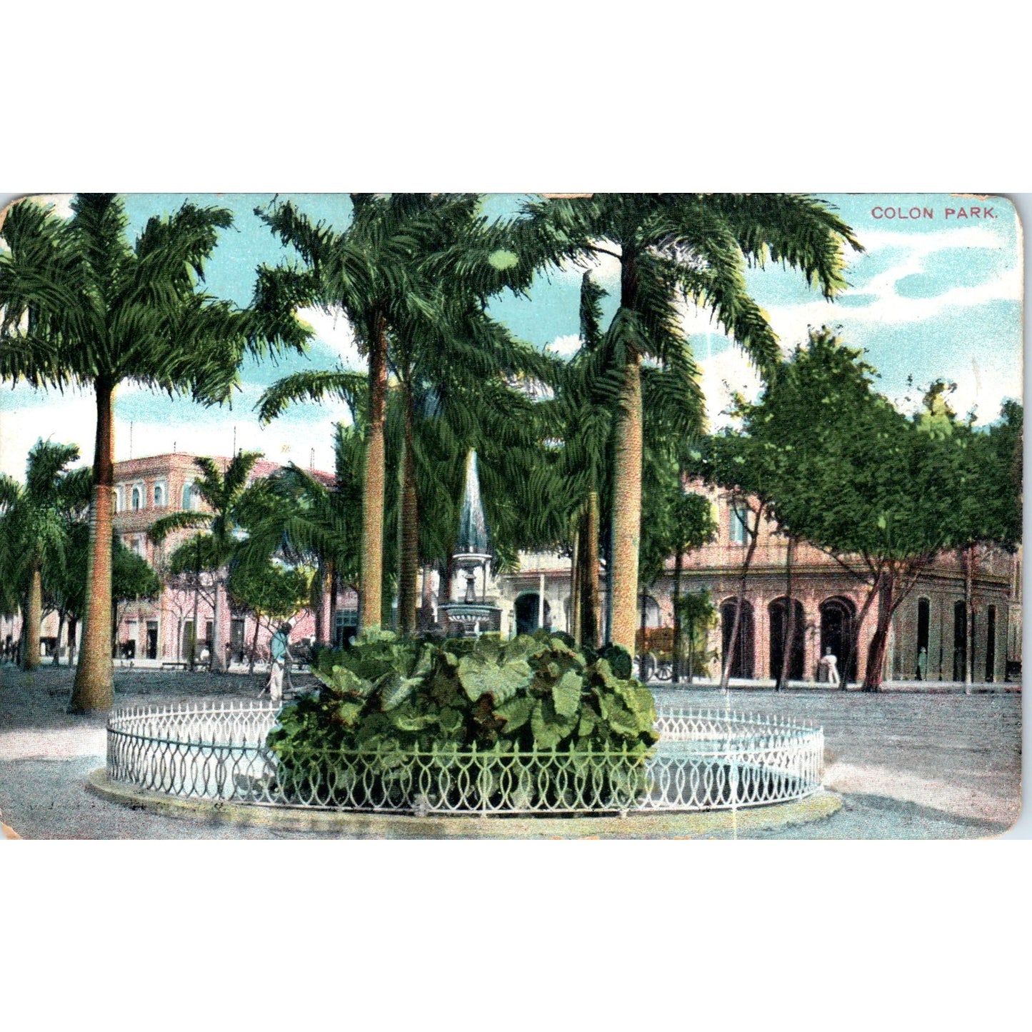 Colon Park Havana Cuba Original Postcard P3-1