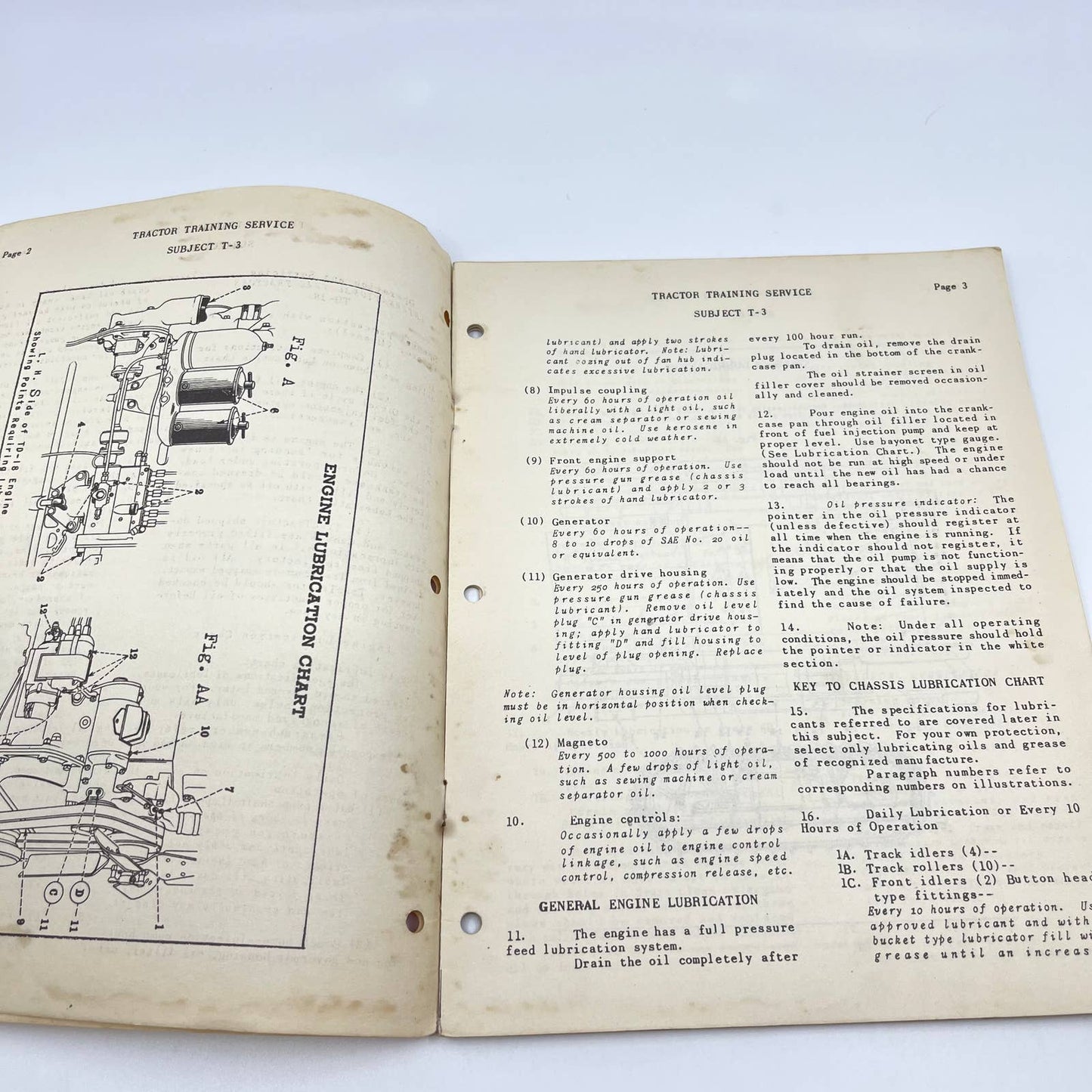 1947 IH Tractor & Equipment Training Manual International Trac Trac Tor T-3 TF8