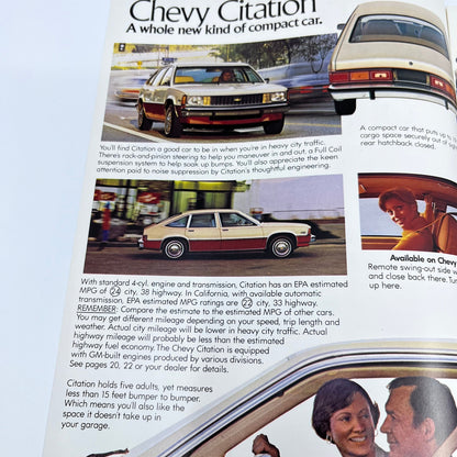 1980 Citation X-11 Factory GM Original Dealer New Car Showroom Brochure V40-4