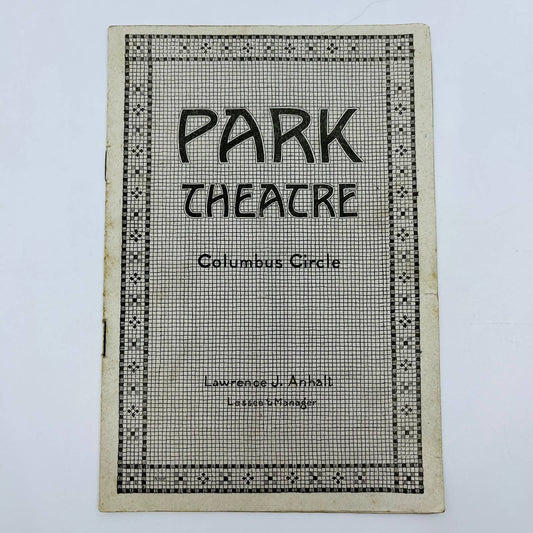 1921 Park Theatre Columbus Circle NY Opera Program ERMINIE Francis Wilson D6