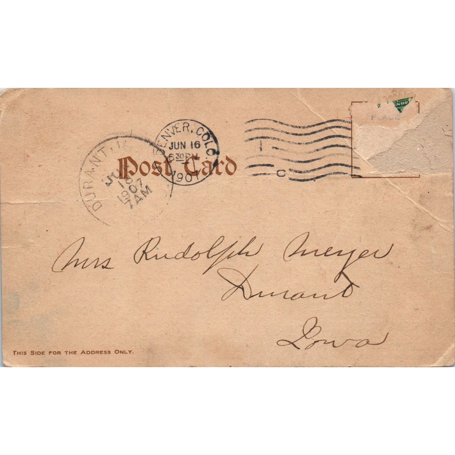 1907 "EDITH" Personalized Postcard Original Postcard P1-13