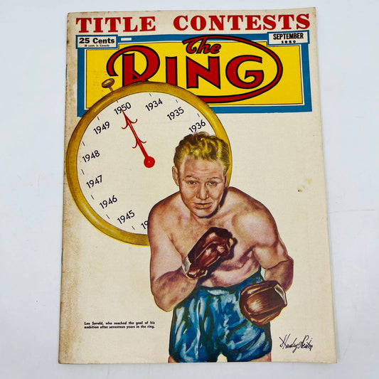 1950 Sept - The Ring Boxing Magazine – Lee Savold Cover TA5