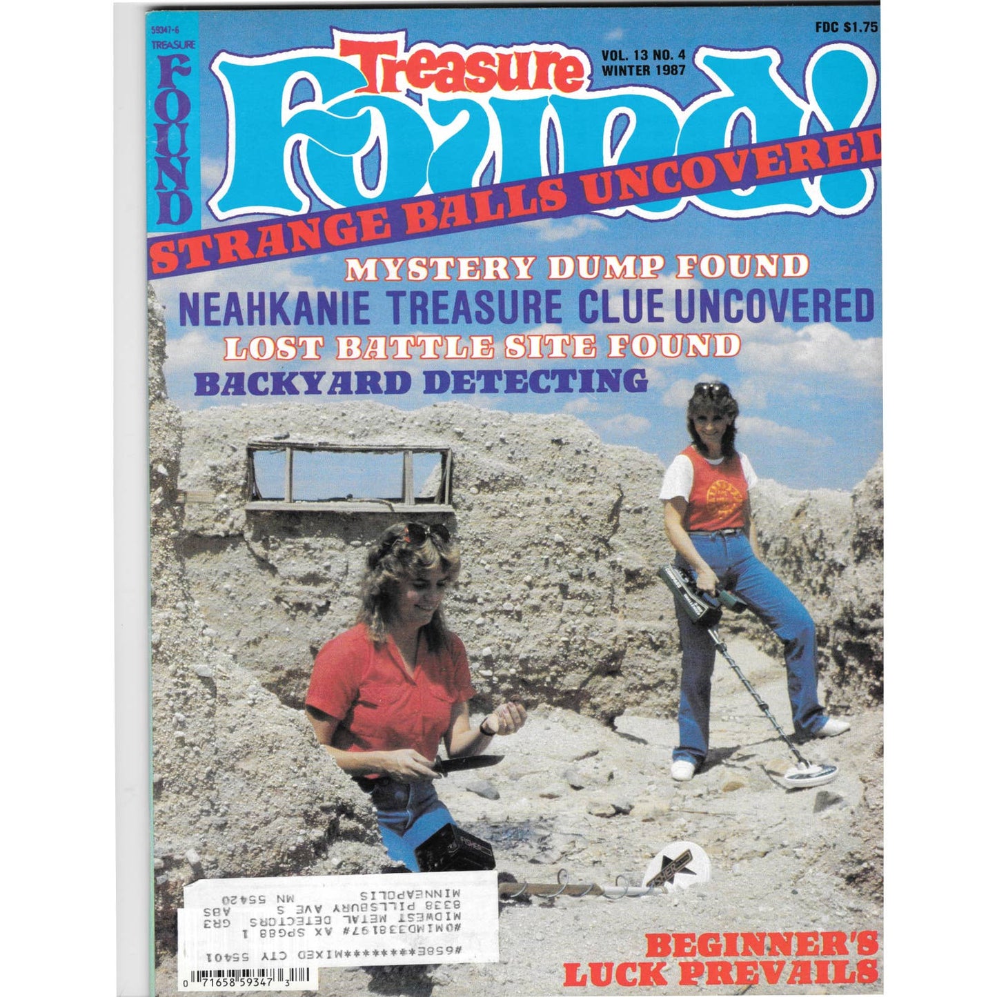 Treasure Found! Magazine 1987 Winter Metal Detecting Gold Diamonds M2