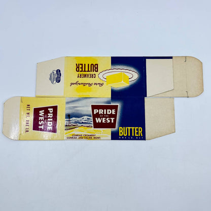 Vintage Pride of The West Butter Packaging Conrad Creamery Conrad & Valier MT D8