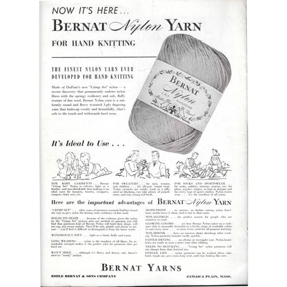 1949 Bernat Handicrafter Knitting Magazine No.149 TJ7