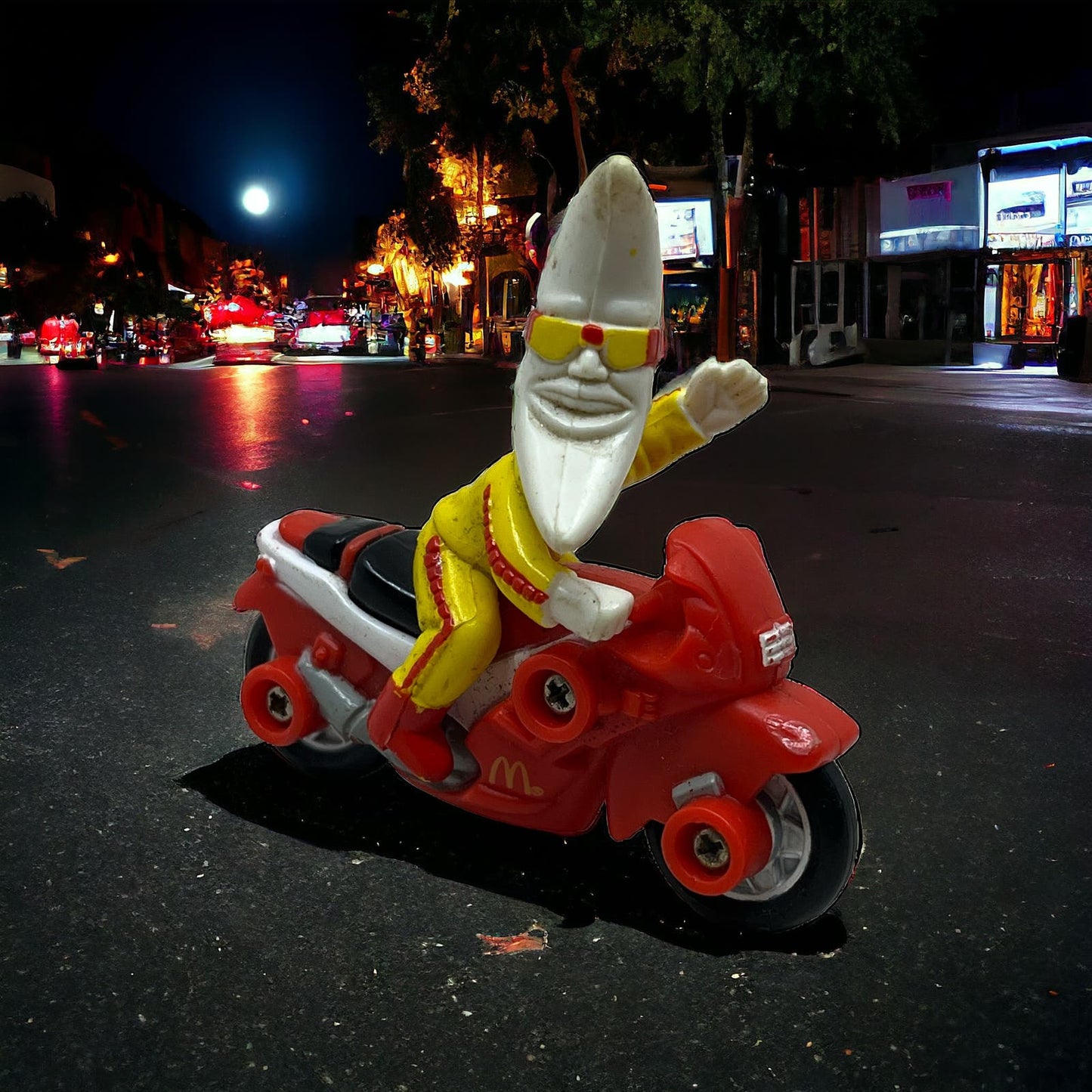 Vintage McDonalds 1988 Moon Man Red Vespa Scooter TC9-T2