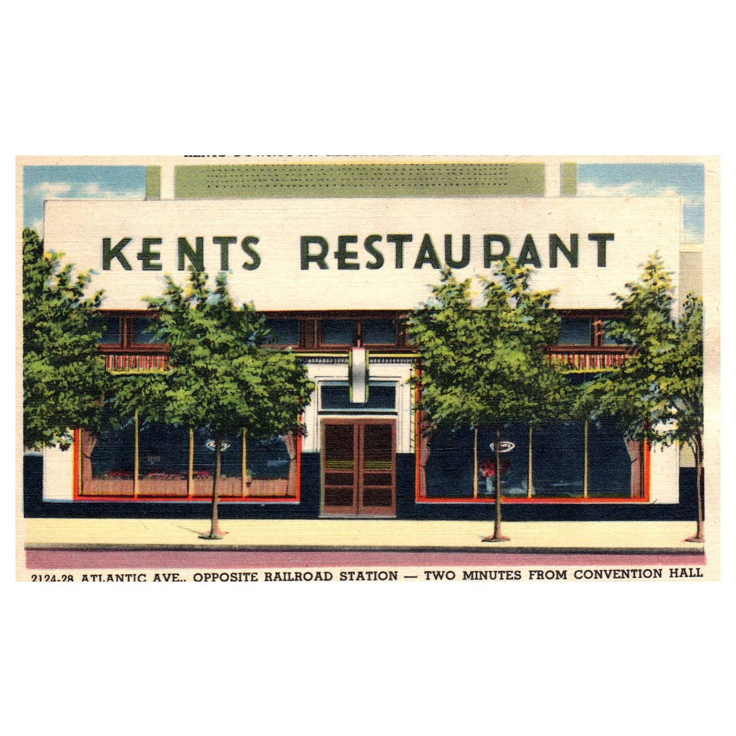 Kent's Downtown Restaurant in Atlantic City New Jersey - Postcard TJ8-2