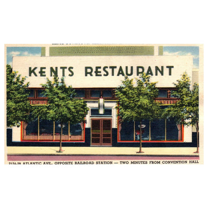 Kent's Downtown Restaurant in Atlantic City New Jersey - Postcard TJ8-2