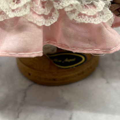 Vintage Bradley Doll "Miss August" Blue And Pink Dress, Bloomers With Tag TA2
