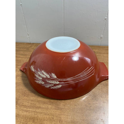 Vintage Pyrex Autumn Harvest Wheat 444 Cinderella Mixing Bowl 4 Quart 13”