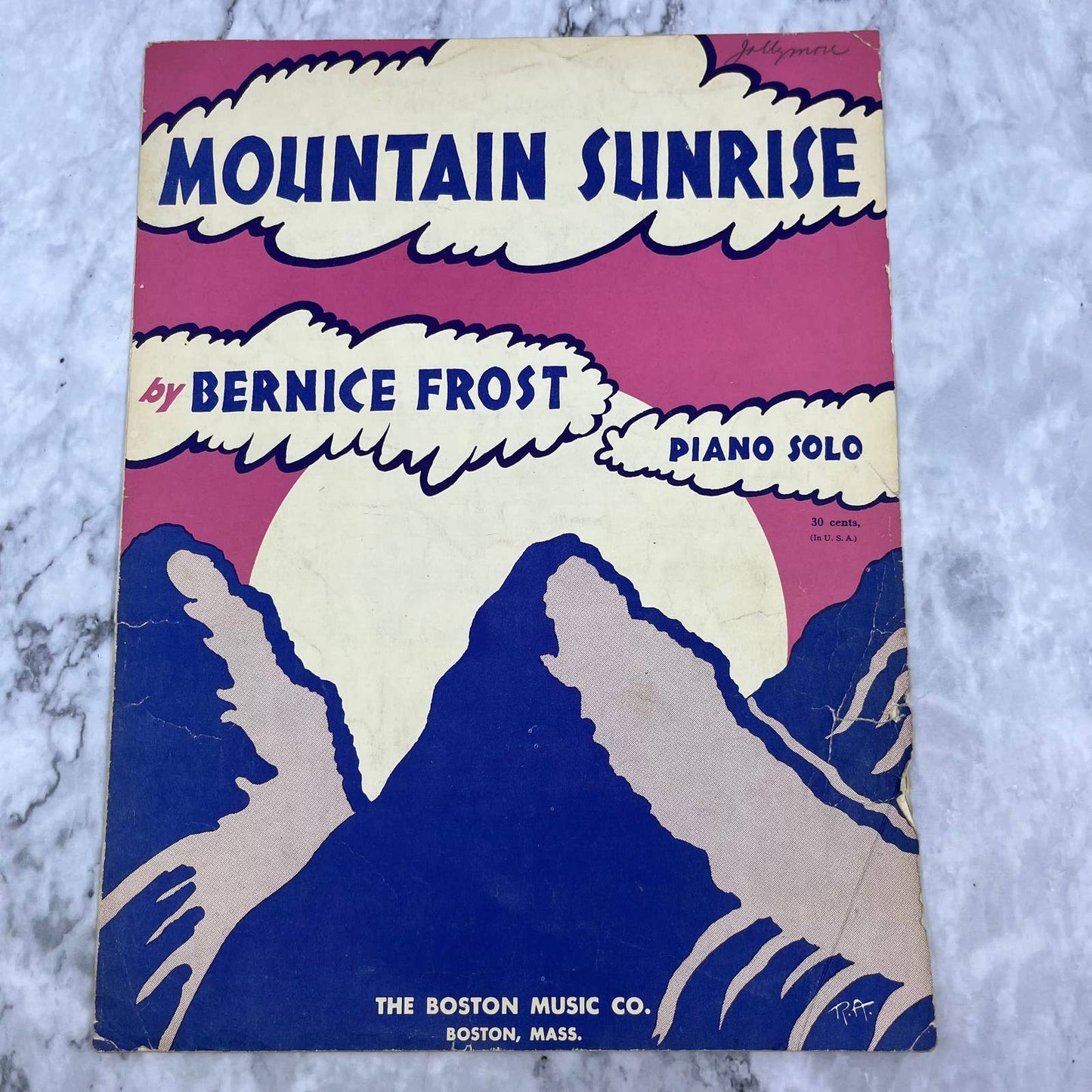 1946 Boston Music Co. Mountain Sunrise piano Sheet Music Bernice Frost TH1