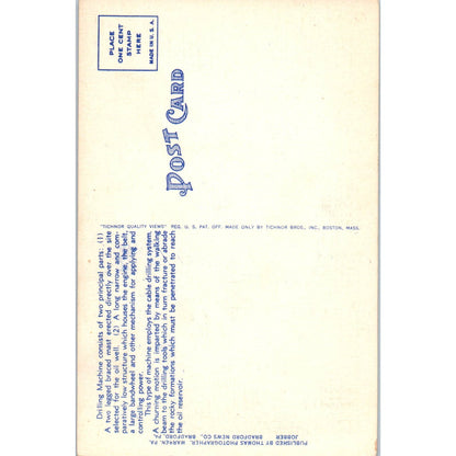 Vintage Postcard Drilling Machine Near Kane PA TD8-P2