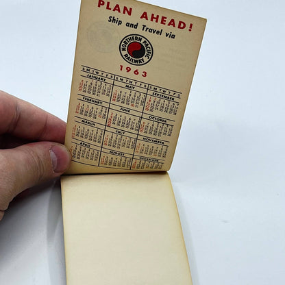 1962 Northern Pacific Railway Promo Notepad Calendar SC7