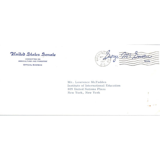 Original Official US Senate Envelope From Senator George McGovern 1964 TK1-GM