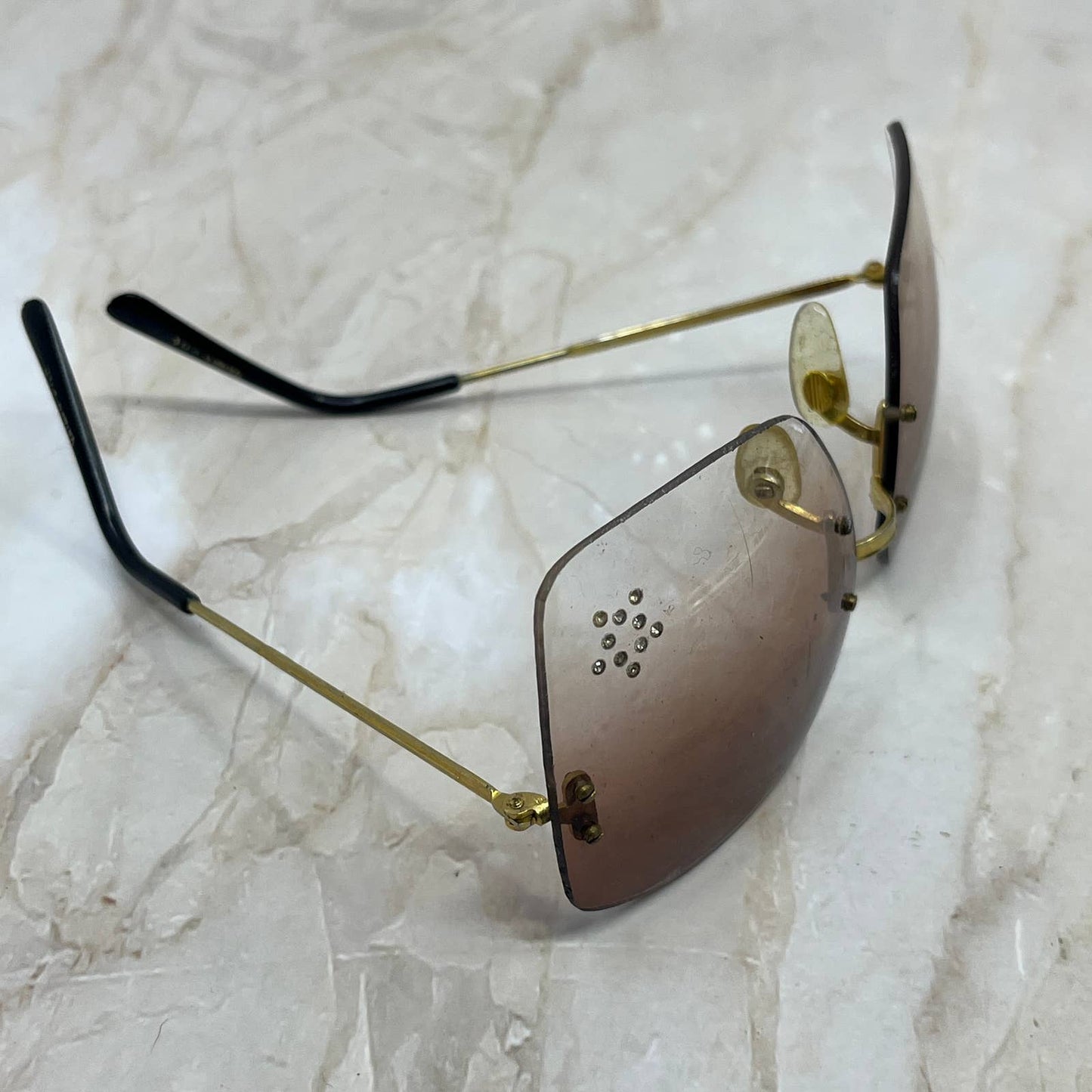 Oversize Rimless Rhinestone Sunglasses Eyeglasses Frames TJ1-G2-6