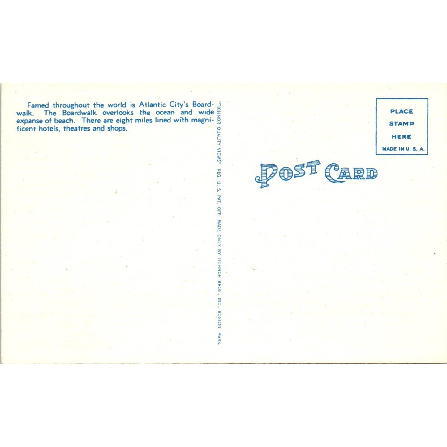 Vintage Postcard Fountain of Light Atlantic City New Jersey EA3