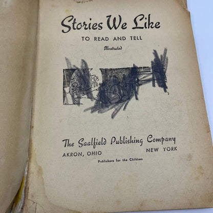 1942 Children's Stories We Like Coloring Book Madsen Cover Illustrated TH8