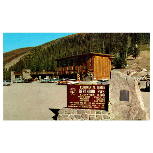 Vintage Postcard - Berthoud Pass US Hwy 40 Clear Creek Colorado AD9
