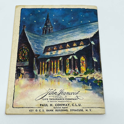 Vintage Christmas Carol Song Book John Hancock Life Insurance Co. Promo SC6