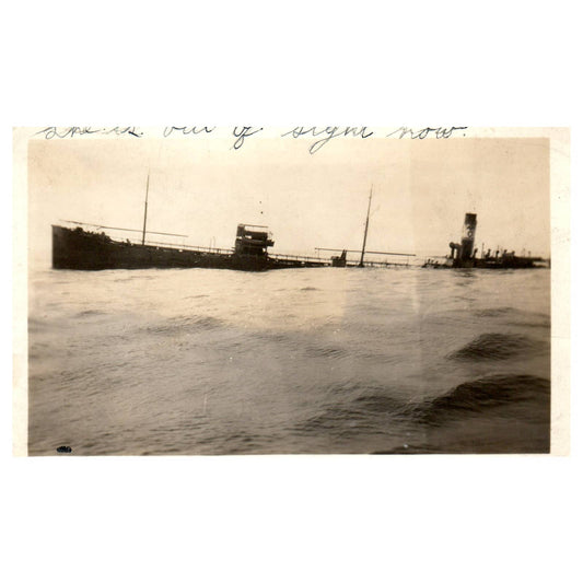Tampico Mexico Steam Tanker - Original Postcard RPPC TJ8-4