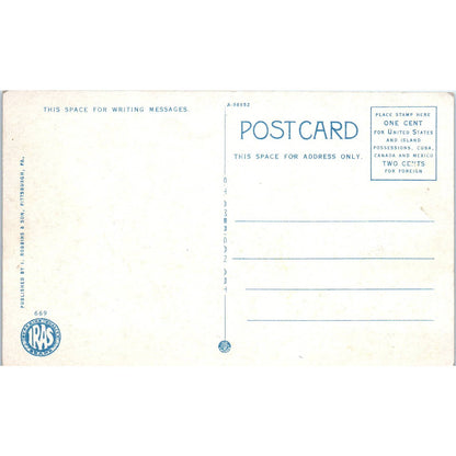 Vintage Postcard Belmont Avenue fromm Pike Street, Canonsburg PA TD8-P2