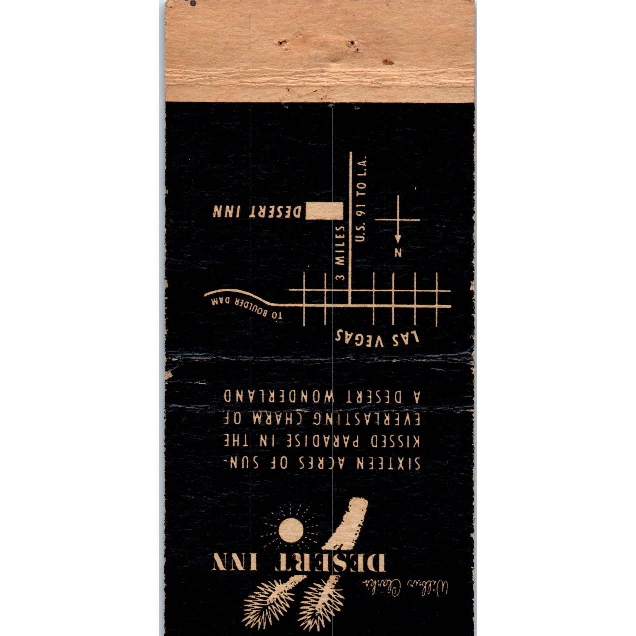 Wilbur Clark's Desert Inn Las Vegas NV Advertising Matchbook Cover SA1-M11