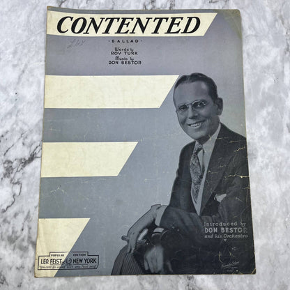 Vintage Don Bestor Contented Ballad Sheet Music 1932 TH5