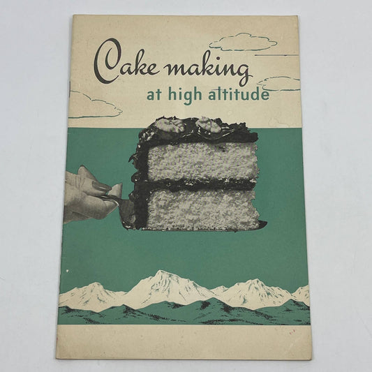 1955 Cake Making At High Altitude Cookbook Swans Down General Foods Corp TG6