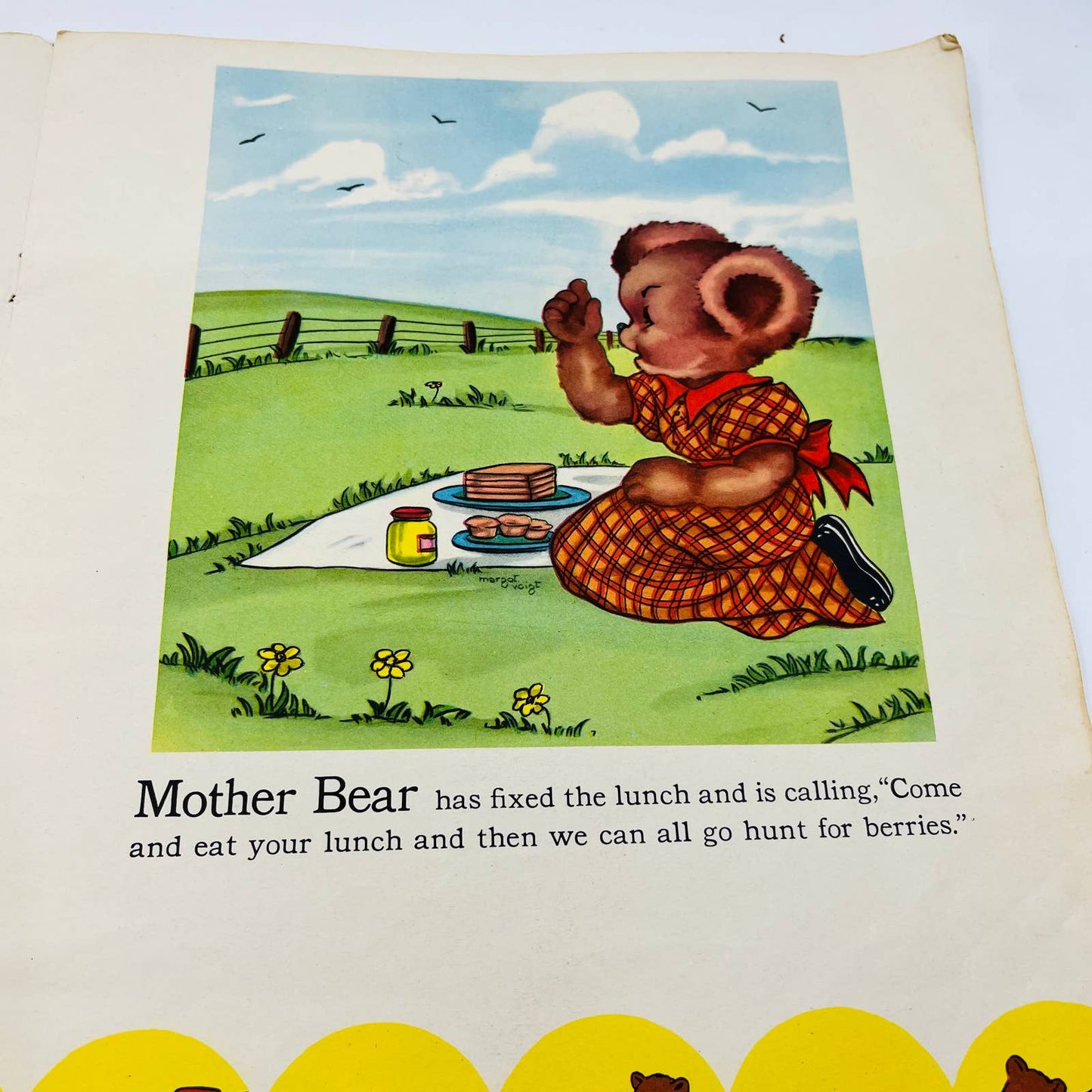 Vintage 1942 Jumbo Children’s Picture Book STORIES OF THE THREE BEARS BA4